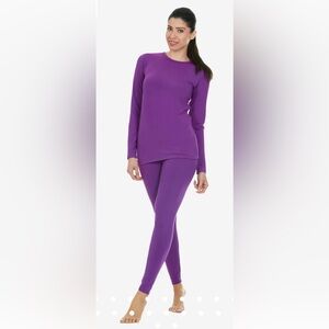 THERMAJANE Women’s Crew Thermal Set, Size XXS, EUC